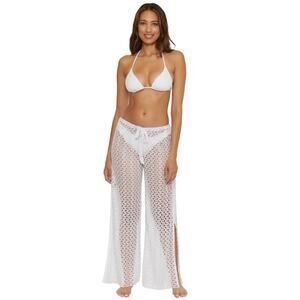 Becca White Platinum Lace Pant Size Medium